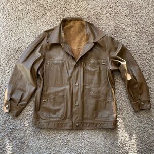 Areiti Vintage 60s Reversible Leather Suede Jacket  Bohemian Retro  Men’s Large